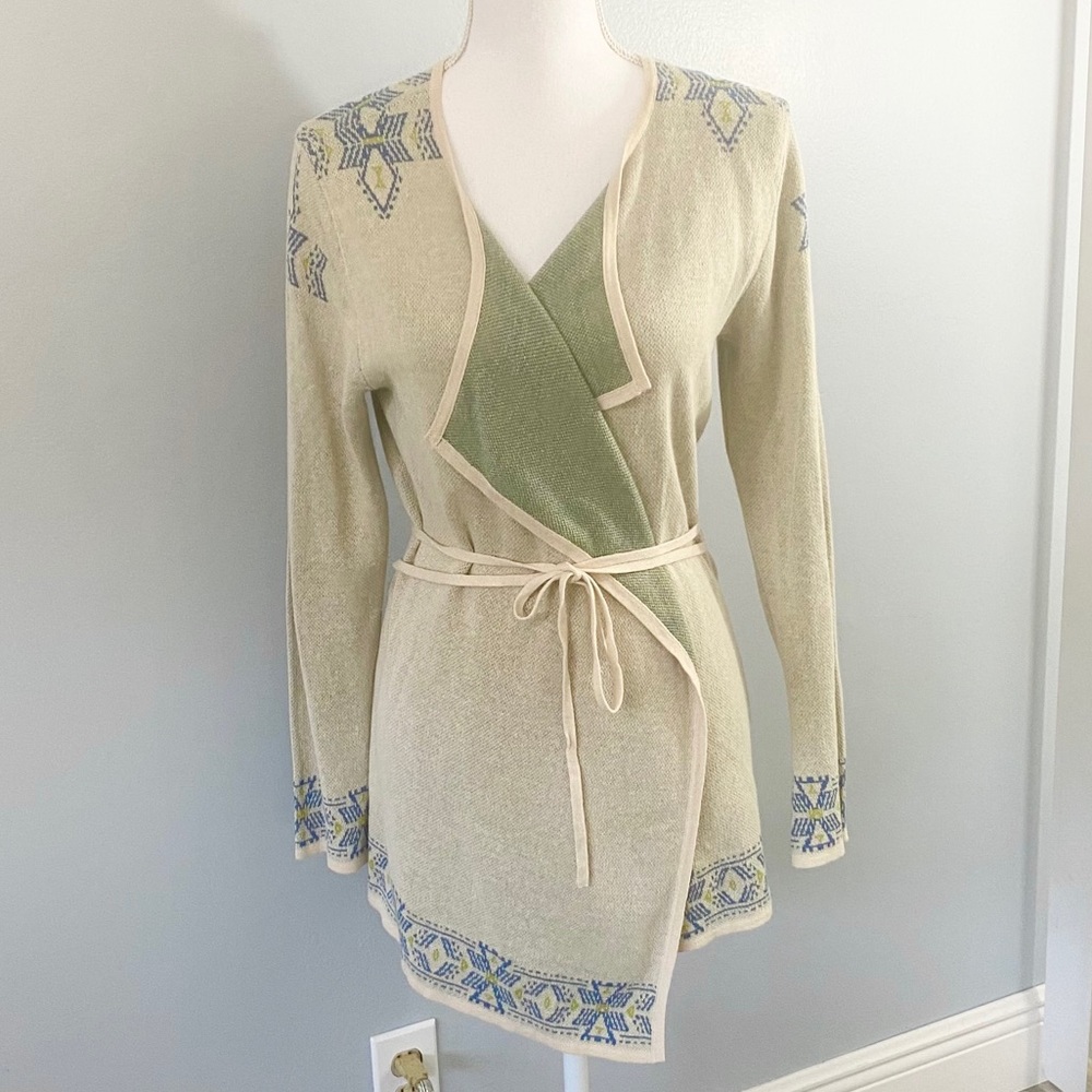Pendleton Wrap Tie Waist Cardigan